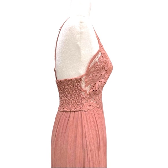 Free People Adella Maxi Slip Dress, Rose Pink - Picture 8 of 14